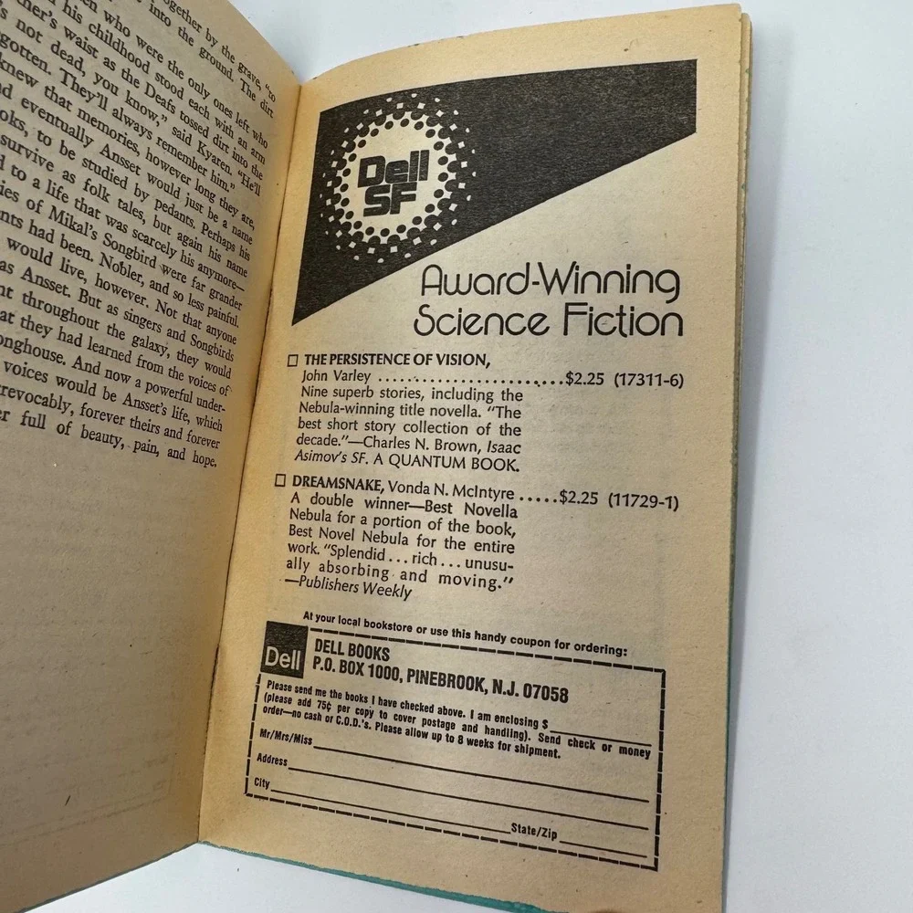 Songmaster Orson Scott Card Novel 1978 Science Fiction Book Excellent Condition